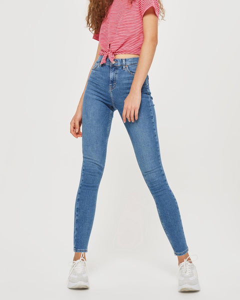 Джинсы скинни с завышенной талией 36 (FR) - 42 (RUS) синий LaRedoute купить по в