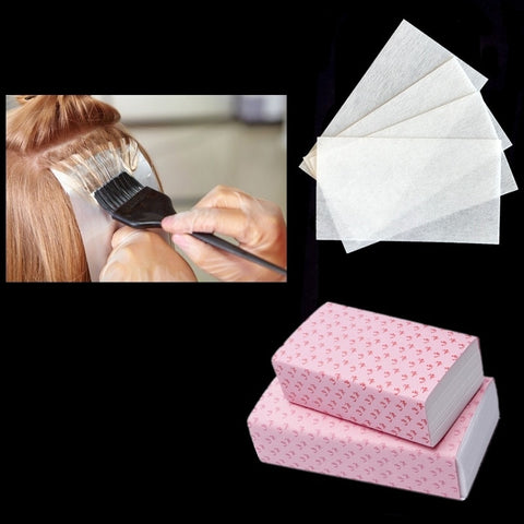 100pcs/pack Pro Salon Hair Dye Paper Disposable Separating Stain Dyeing Color Tool Highlight Tissue Hairdresser Salon Tool