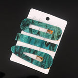 3PCS/Set Fashion Acetate Geometric Hair Clips For Women Girls Headband Sweet Hairpins Barrettes Hair Accessories Set