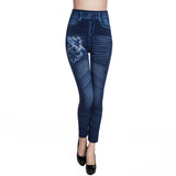 Printing Jeggings Female Seamless Leggings Jeans Elastic High Waist Women Slim Denim Pants Push Up Sexy Leggins Girls Autumn