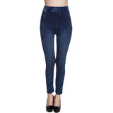 Printing Jeggings Female Seamless Leggings Jeans Elastic High Waist Women Slim Denim Pants Push Up Sexy Leggins Girls Autumn