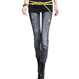 Womens High Elastic Skinny Jeggings