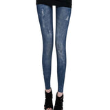 Womens High Elastic Skinny Jeggings