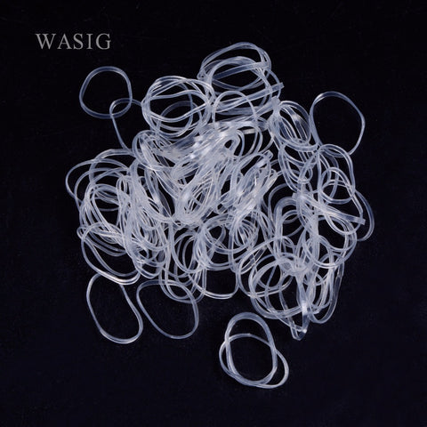 350pcs/pack Transparent Elastic Rubber Band Hair Band Tie Braids Hair Ring Ropes Bind Tool Hairstyle Holding Band